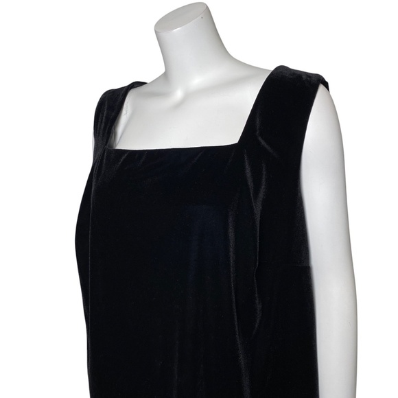 Dressbarn Velvet Tank Top Womens Size 3X Black Pullover Evening Party Formal - Picture 2 of 5